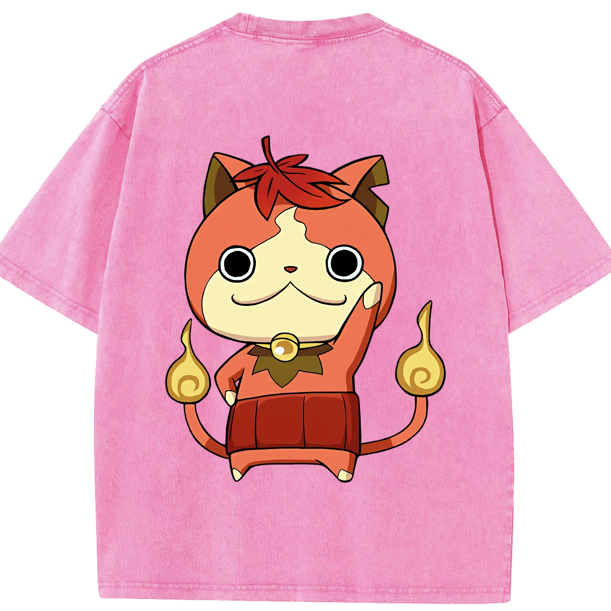 （画像用） 妖怪ウォッチ Yo-kai Watch 綿100% ヴィンテージ風 半袖Tシャツ（背面プリント）